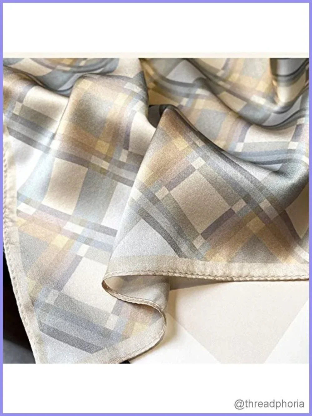 100% Mulberry Silk Small Square Scarf 21